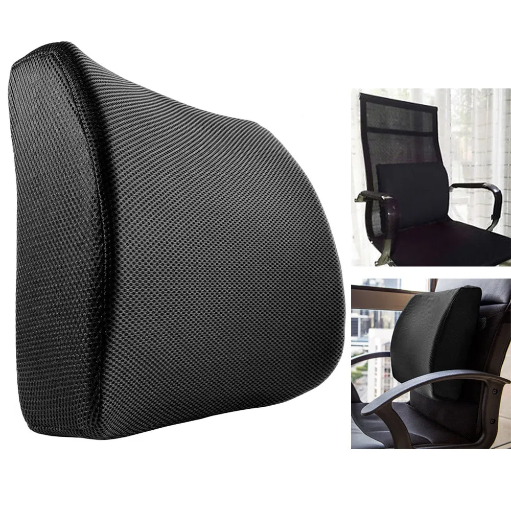 1 Pc Seat Chair Cushion Lumbar Lower Back Support Pain Relief Pillow Office Car