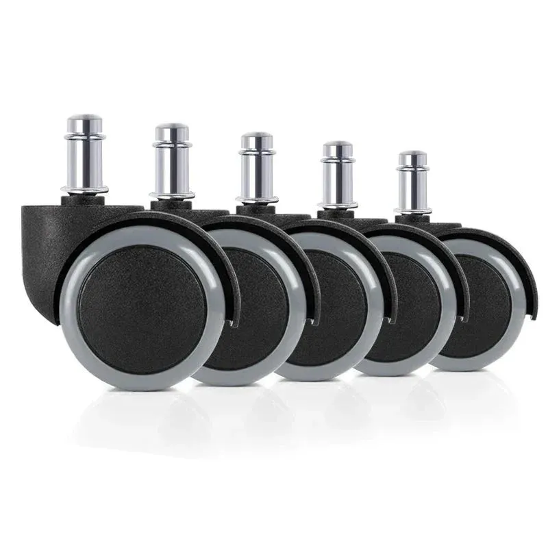 5 Piece Universal Mute Caster Set for Office Chairs 50kg Capacity