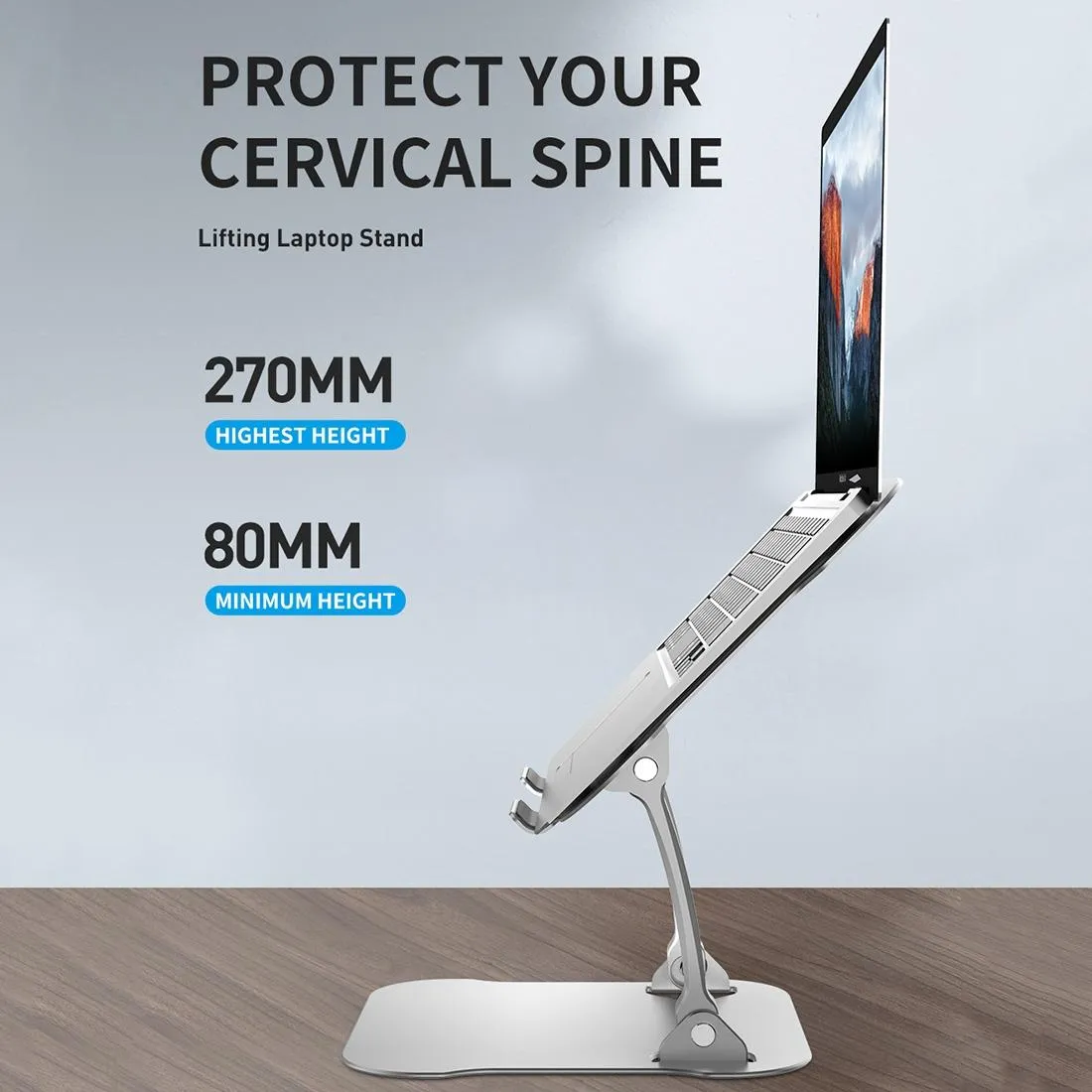 Adjustable Laptop Stand Silver