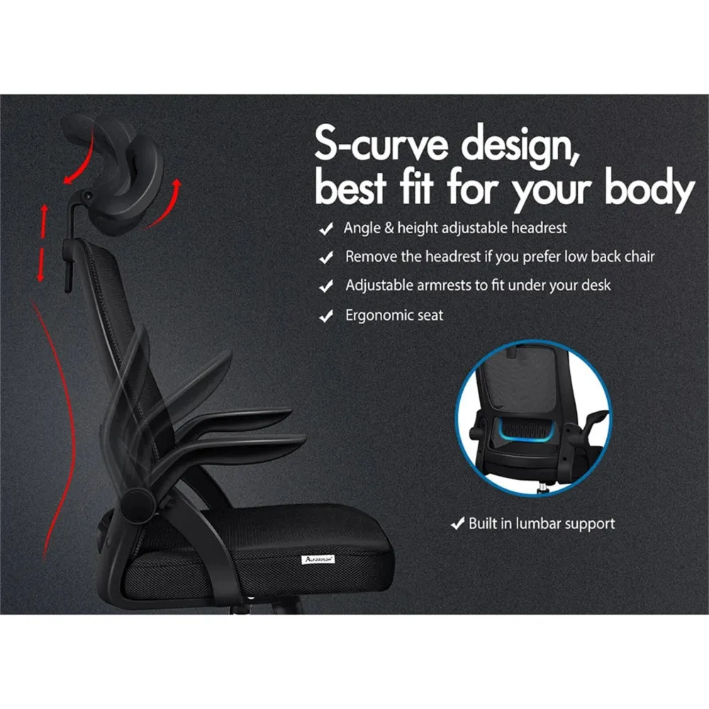 Adjustable Mesh Office Chair Head Armrests