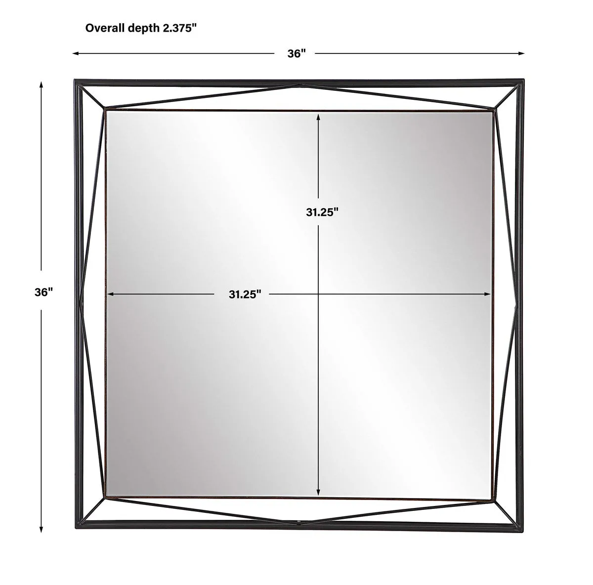 Entangled Square Wall Mirror