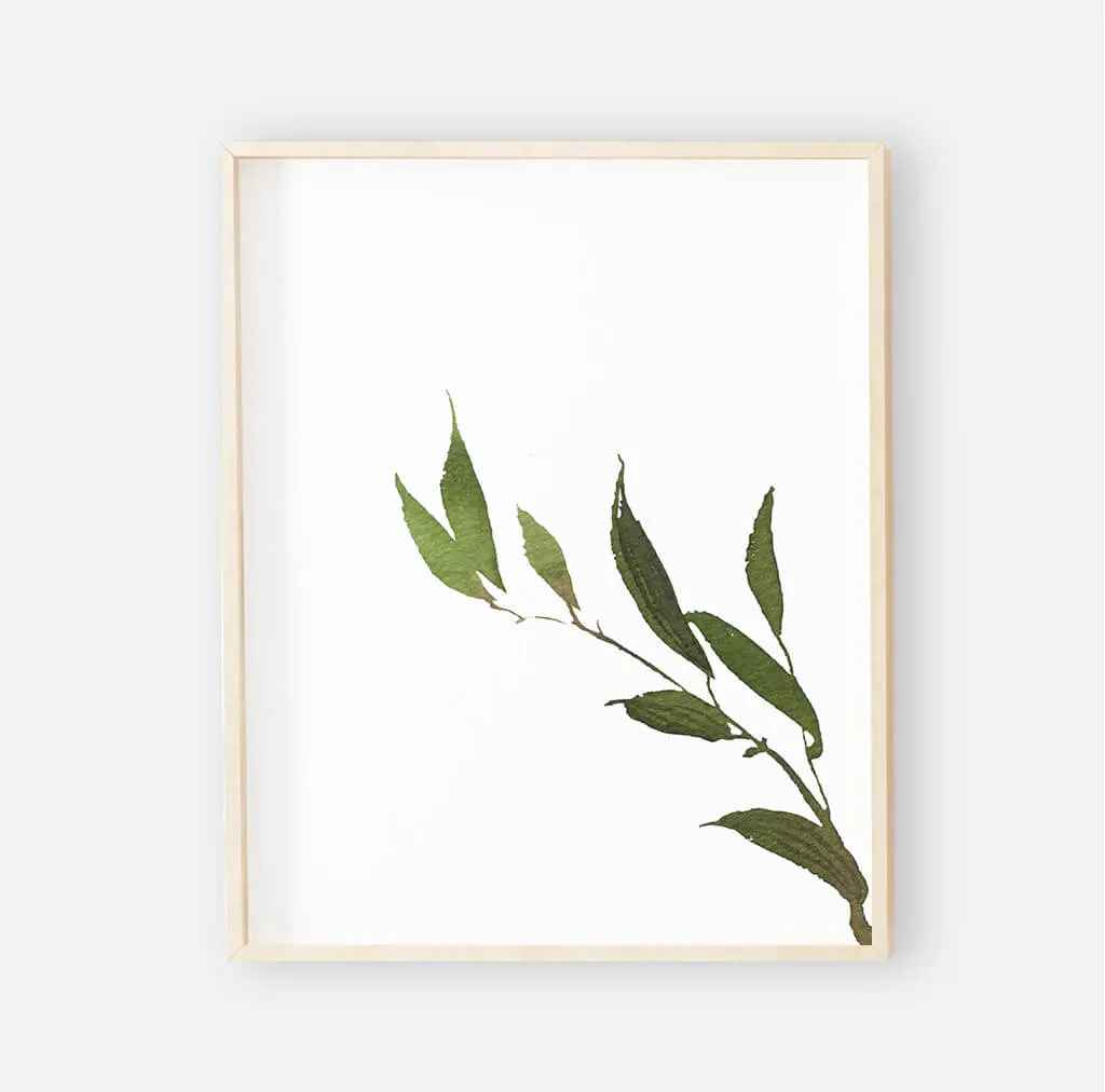 Olive Leaf Digital Nursery Art Print Group
