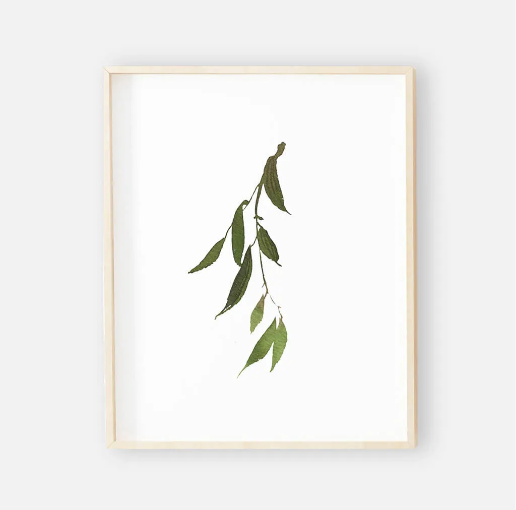 Olive Leaf Digital Nursery Art Print Group