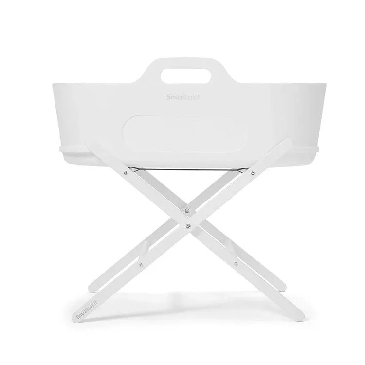 SnuzBaskit Moses Basket & Stand - All White