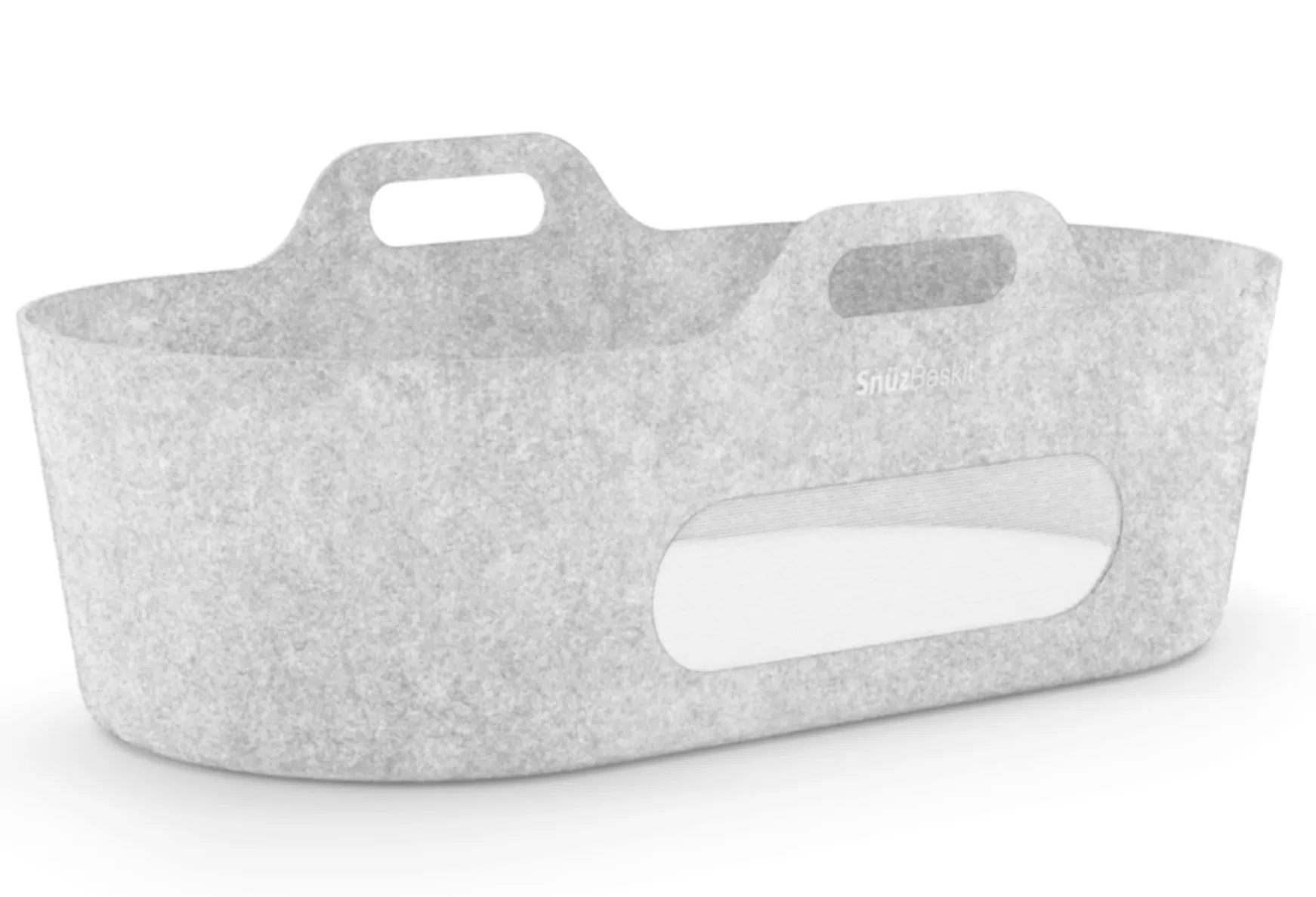 SnuzBaskit Moses Basket & Stand - Light Grey Basket with Natural Stand
