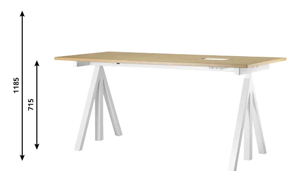 STRING WORKS Height-adjustable Work Desk