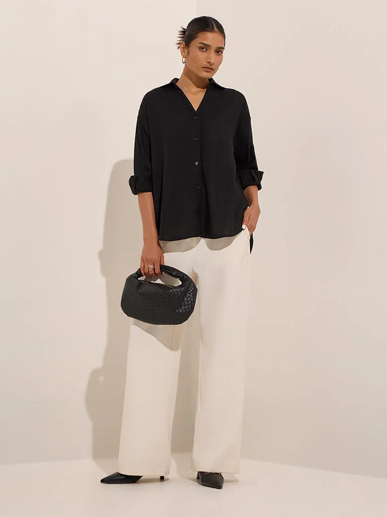 Wardrobe Black Solid Shirt