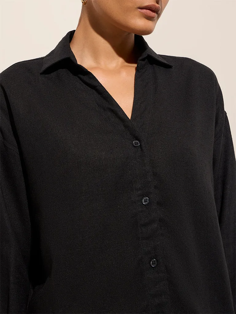 Wardrobe Black Solid Shirt
